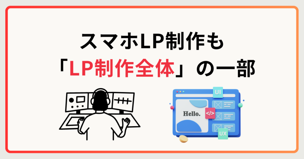 スマホLP制作は「LP制作全体」の一部