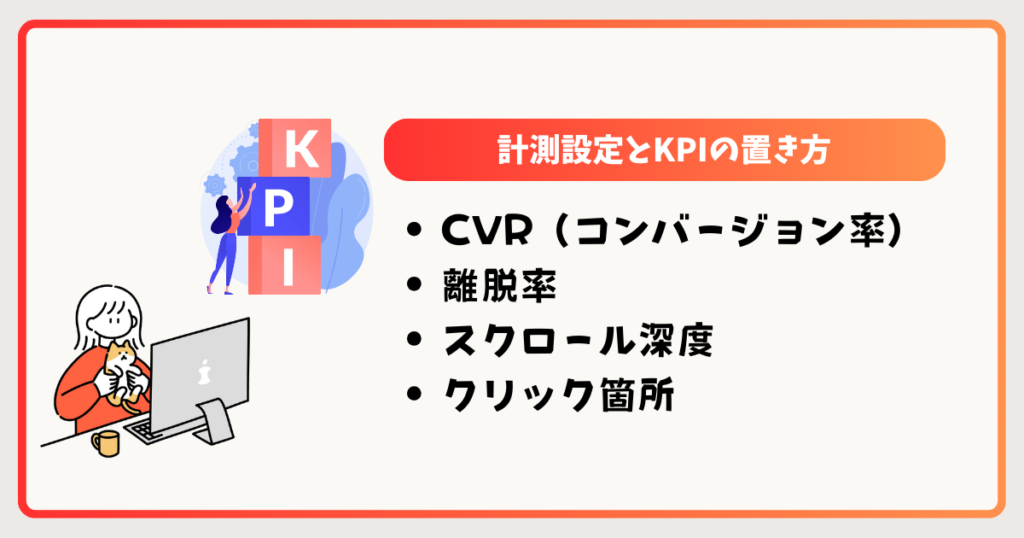 計測設定とKPIの置き方（CVR/離脱/スクロール深度）