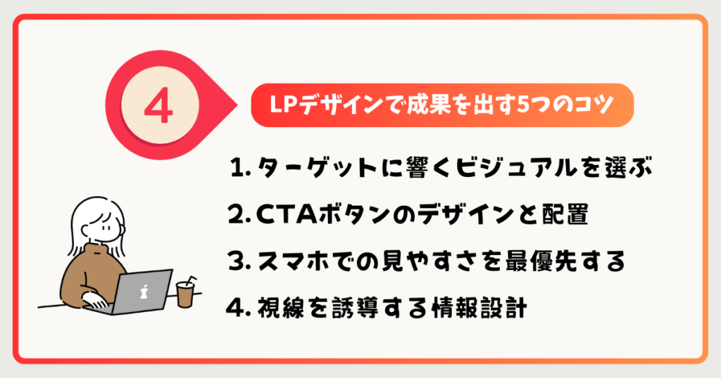 LPデザインで成果を出すための4つのコツ