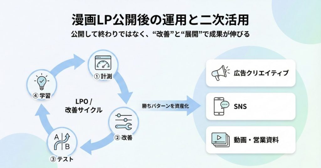 漫画LP公開後の運用と二次活用