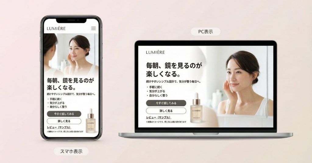 BtoCパターン①｜理想の未来を見せる構成