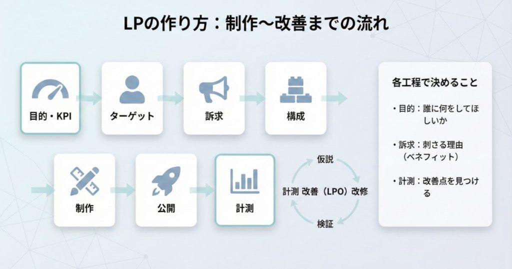 LP（ランディングページ）の作り方の全体像