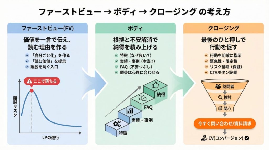 ファーストビューからクロージングまでの考え方